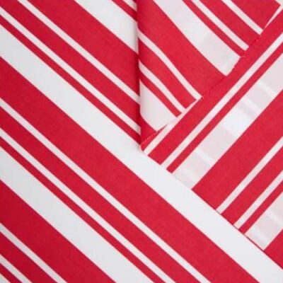popeline rayée rouge et blanche éditée par Nona Source