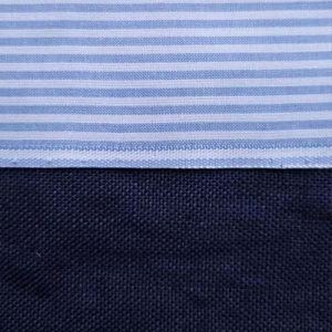 Rayures bleu & blanc | intérieur bleu marine