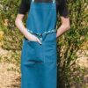 tablier-barista-bleu-studio-kitac Tablier barista Kitac pour adulte en coton bleu