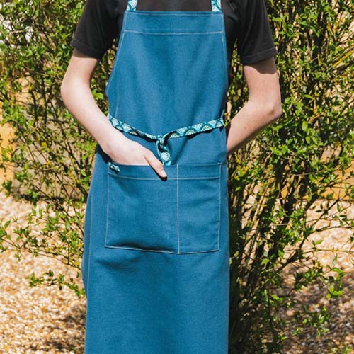 tablier-barista-bleu-studio-kitac Tablier barista Kitac pour adulte en coton bleu