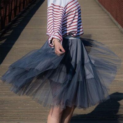 diy jupe jupon en tulle gris pour femme créé par Studio Kitac