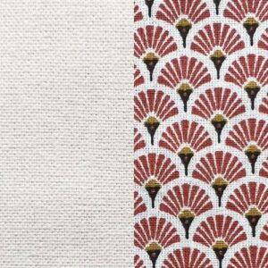 Coton lourd blanc | Intérieur eventails blanc brique