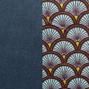 Coton lourd marine | Intérieur Eventails bleu marron