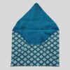 pochette-grands-eventails-ouverte-kitac Maxi enveloppe studio Kitac - tissu extérieur grands éventails bleus - ouverte