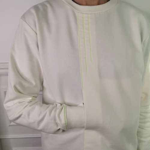 kitac-sweatshirt-graphic-volblanc-adulte-ivoire-details details du sweatshirt ivoire volblanc