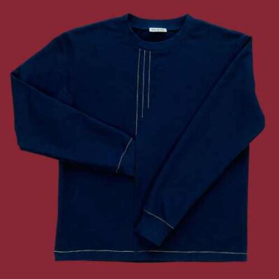 sweat shirt graphic vol blanc marine