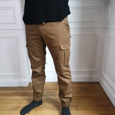 L - Cargo camel - Pierre DIY Pantalon cargo Homme coloris camel Lamericana Pattern