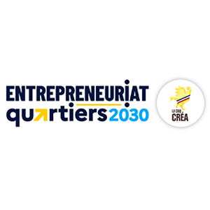 logo entrepreneuriat quartiers 2030 le coq crea